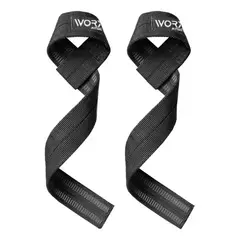 WORX - Straps Correas Levantamiento Pesas Gym X2 - Negro-