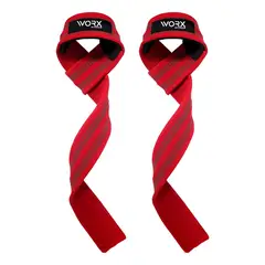 WORX - Straps Correas Levantamiento Pesas Gym X2 - Rojo-