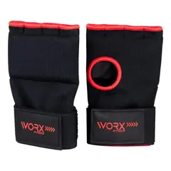 WORX - Guantes Vendas Muñequeras De Boxeo Acolchadas - Negro - M-
