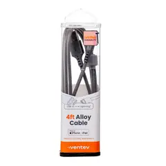 VENTEV - Cable Chargesync USB A-Apple Lightning de 4ft - Gris