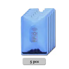 GENERICO - Protección De Seguridad Rfid Tarjetas Bancarias 5 Unids color azul
