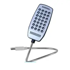 GENERICO - Lampara 28 led luz blanca flexible usb portatil pc color blanco