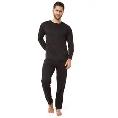 SANTANA - Pijama Hombre Manuel Negro