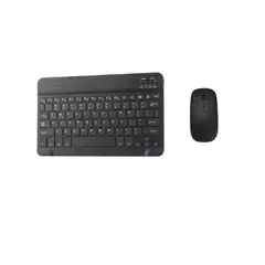 GENERICO - Kit Mouse Y Teclado Bluetooth Tablet - Pc - Celular 10 Negro