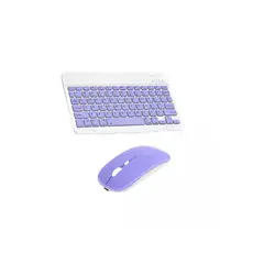 GENERICO - Kit Mouse Y Teclado Bluetooth Tablet - Pc - Celular 10 Lila