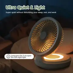 GENERICO - Ventilador Portatil Recargable Inalambrico 4 Velocidades Led