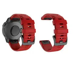 GENERICO - Pulsera Correa para Reloj Garmin Fenix 5x 5xplus 26mm Rojo