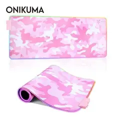 ONIKUMA - Pad Mouse Rosa Rgb Xl 80cm x 30cm
