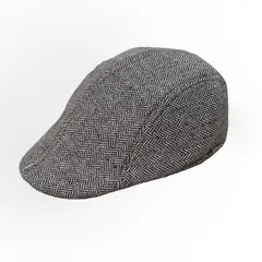 GENERICO - Boina Hombre en Paño Gris Claro Diseño Escalonado
