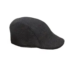 GENERICO - Boina Hombre en Paño Gris Oscuro Diseño Escalonado