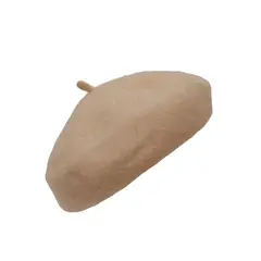 GENERICO - Boina francesa en paño para mujer Beige