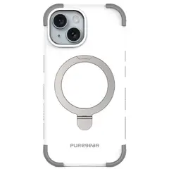 PURE GEAR - Estuche Compatible con ¡Phone 15 Dualtek Kik Magsafe Blanco