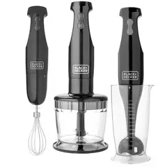 BLACK+DECKER - Batidora Inmersión 3 en 1 Mezcla, Bate y Tritura HB2800B