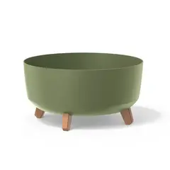 TUMATERA - Matera Gracia Round Low 38 Cm Verde Tierra