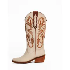 STIVALI - TEXANA DEVI CRAQUELADO BEIGE