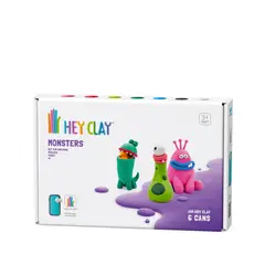 TOY LOGIC - Set Masa Moldeable Hey Clay Monstruos x 6 Envases