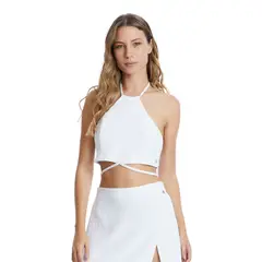 KIBYS - Pure White Valeria Crop Top 8878