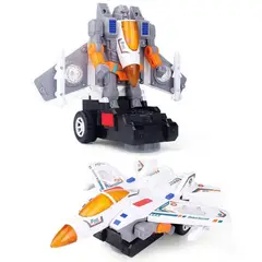 DAYOSHOP - Robot Transfomers Avion Militar Luces Sonido Niño+ Bateria