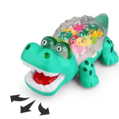 DAYOSHOP - Robot Cocodrilo Juguete Luces Sonido Movimiento + Bateria