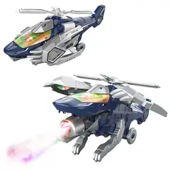 DAYOSHOP - Robot Transformers Helicoptero Hel15 Luces Sonido Bateria