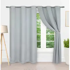 ELEGANT - CORTINA ANTI-LUZ BLACKOUT argolla COLOR GRIS 220X260 cm