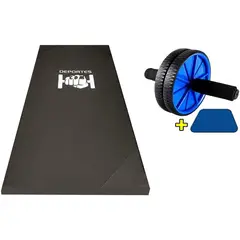 DEPORTES CBM - Kit abdominal colchoneta mas rodillo abdomen doble rueda