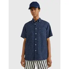 TOMMY HILFIGER - Camisa De Cuadros De Manga Corta Hombre