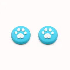 GENERICO - Protector Analogo Grips X2 Para Nintendo Switch  Huella Azul.