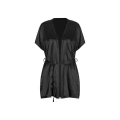 DIANE & GEORDI - Pijama kimono manga corta 2925 - Negro