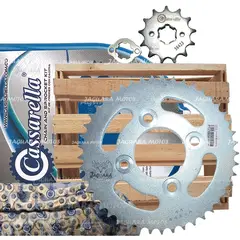 GENERICO - Kit arrastre Apache 160 4 valvulas cadena dorada cassarella