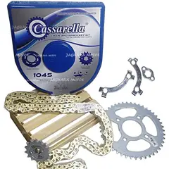 GENERICO - Kit arrastre Pulsar Ns 160 mod 2020 cadena dorada cassarella.