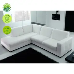 GENERICO - Muebles Modernos en L Sala con Sofá esquinero en Color Blanco