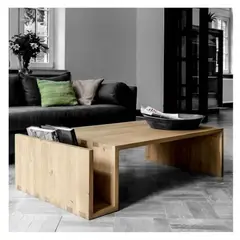 22 GRADOS DECORACION - Mesa de Centro Gredel en Roble Natural macizo 100x50cm