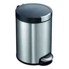 ACCESORIOS Y ACABADOS - Caneca De Pedal Aya Tapa Caída Suave 5 Litros Acero Inox