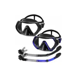 WONDER SPORT - Careta en vidrio templado+ snorkel profesional doble valvula