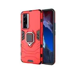 GENERICO - Funda Anti Golpes Anillo Compatible con Xiaomi Poco F5 Pro Rojo