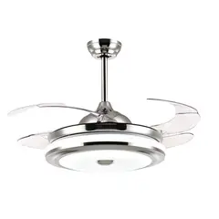 KARLUZ - Ventilador de Techo Aspas Retráctiles Control Remoto y Lámpara