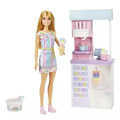 BARBIE - Tienda De Helados Con Muñeca.