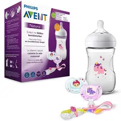 PHILIPS - Tetero Avent Natural 9 Oz set de regalo unicornio