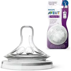 PHILIPS - Chupo natura avent tetina biberón, 6m+ flujo líquido espesado