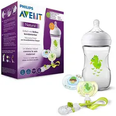 PHILIPS - Tetero Avent Natural 9 oz set de regalo dragón