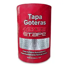 GENERICO - Cinta Asfaltica Tapa Goteras 20 Cm X 10 M Aluminio Texsa Tape