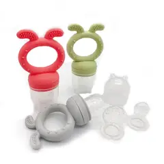 ENFANT'ASY - Chupo Fruta Bebé Silicona Mordedor 3 boquillas