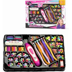 GENERICO - Set Kit Para Hacer Pulseras Y Peinados Trenzas Extens Niñas