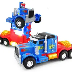 DAYOSHOP - Carro Robot Transformers Tractomula Optimus Niños Bateria