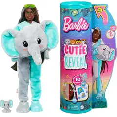 BARBIE - Muñeca con disfraz de peluche cutie reveal elefante