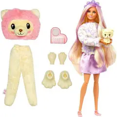 BARBIE - Muñeca con disfraz de peluche cutie reveal leon