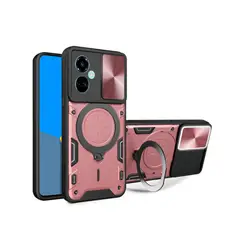 GENERICO - Funda Prot Camara Con Soporte Compatible Tecno Camon 19-19 Pro Rosa
