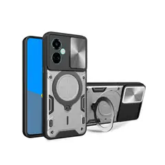 GENERICO - Funda Prot Camara Con Soporte Compatible Tecno Camon 19-19 Pro Gris