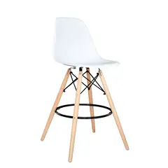 BONNO - Silla Fija De Diseño Eames Cajero Blanco